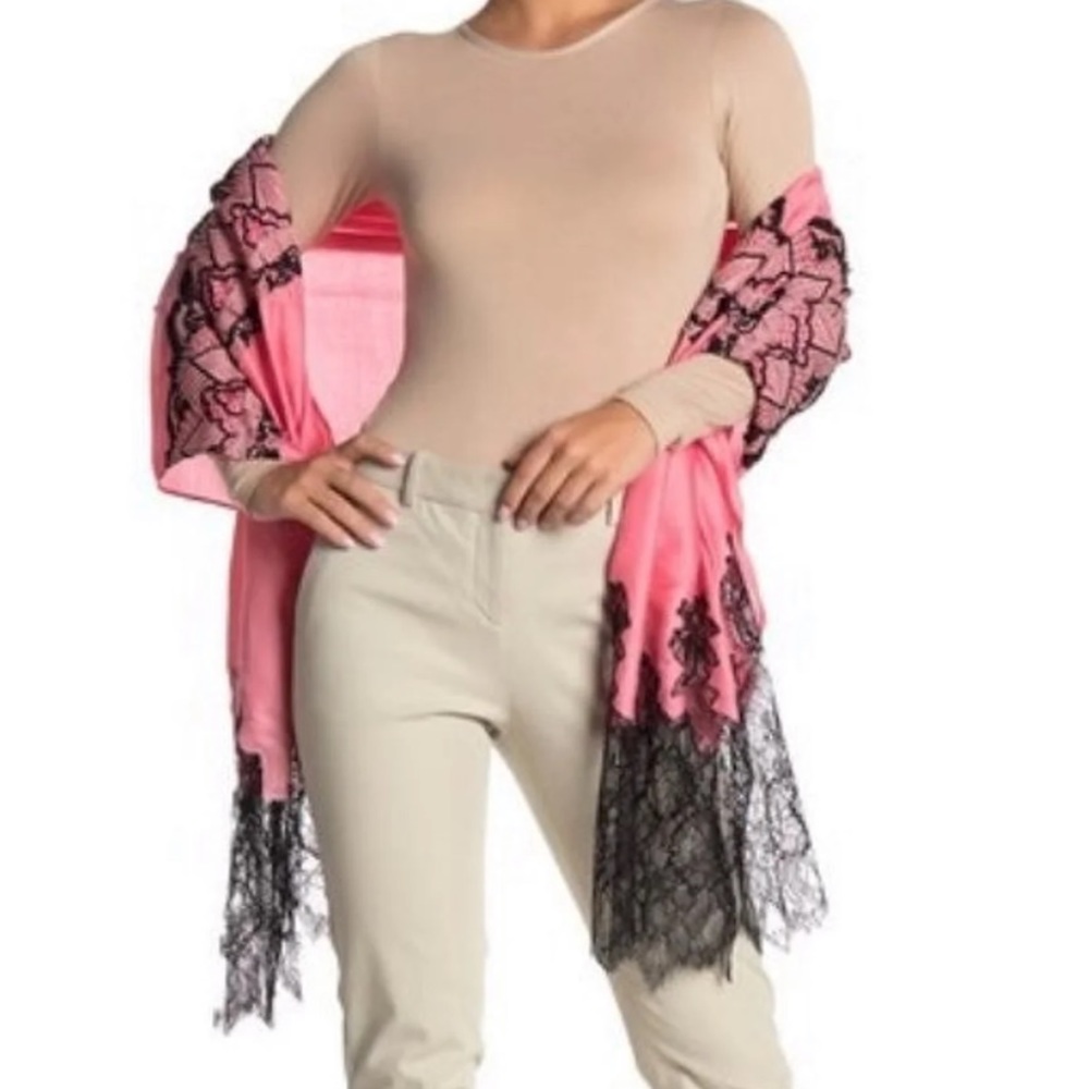 Valentino Lace Capped Shawl